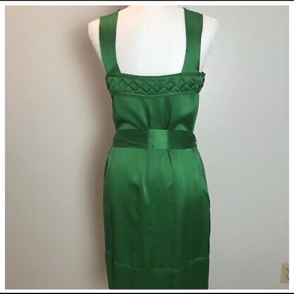 NWT Banana Republic green satin dress - Picture 4 of 10